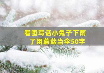 看图写话小兔子下雨了用蘑菇当伞50字