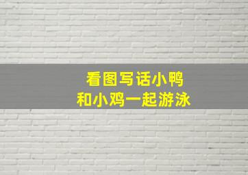 看图写话小鸭和小鸡一起游泳