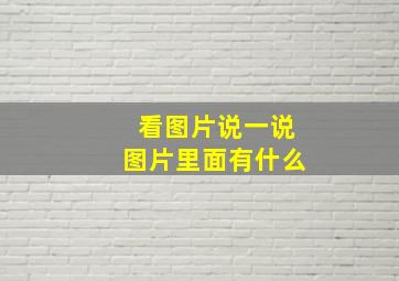 看图片说一说图片里面有什么