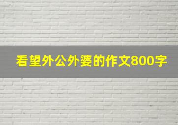 看望外公外婆的作文800字