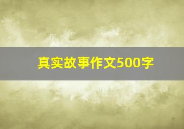 真实故事作文500字