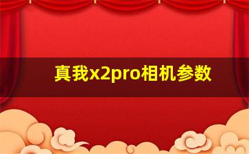 真我x2pro相机参数