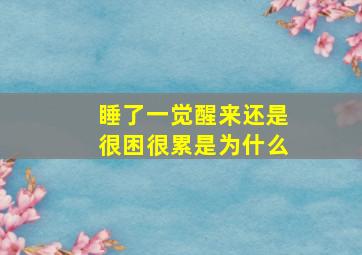 睡了一觉醒来还是很困很累是为什么