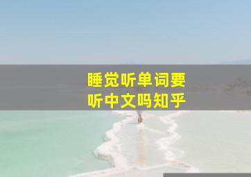 睡觉听单词要听中文吗知乎