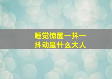 睡觉惊醒一抖一抖动是什么大人