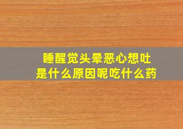 睡醒觉头晕恶心想吐是什么原因呢吃什么药