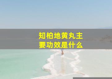 知柏地黄丸主要功效是什么