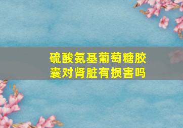 硫酸氨基葡萄糖胶囊对肾脏有损害吗