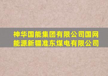 神华国能集团有限公司国网能源新疆准东煤电有限公司