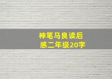 神笔马良读后感二年级20字