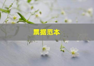 票据范本