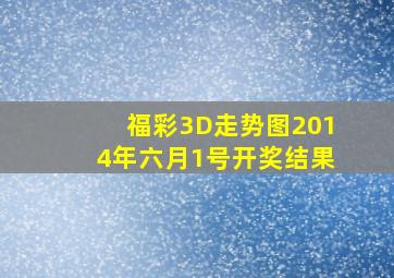 福彩3D走势图2014年六月1号开奖结果