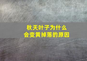 秋天叶子为什么会变黄掉落的原因