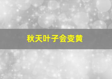 秋天叶子会变黄