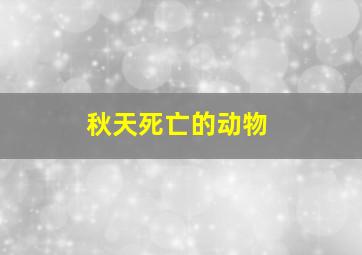 秋天死亡的动物