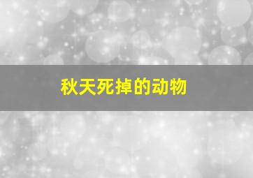 秋天死掉的动物