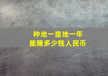 种地一亩地一年能赚多少钱人民币