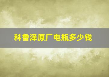 科鲁泽原厂电瓶多少钱