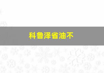 科鲁泽省油不