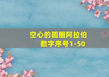 空心的圆圈阿拉伯数字序号1-50