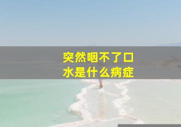 突然咽不了口水是什么病症