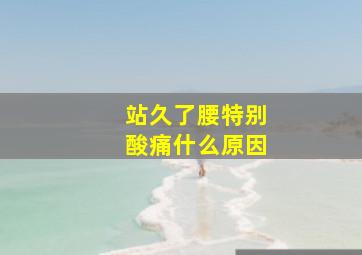 站久了腰特别酸痛什么原因