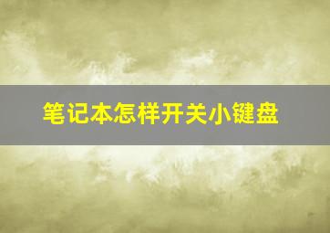 笔记本怎样开关小键盘