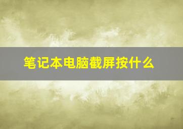 笔记本电脑截屏按什么