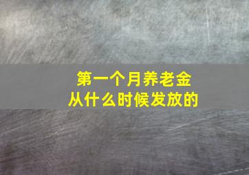 第一个月养老金从什么时候发放的