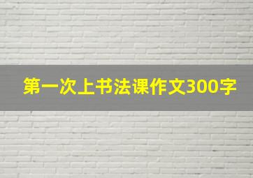 第一次上书法课作文300字