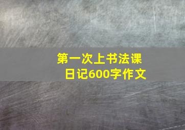 第一次上书法课日记600字作文