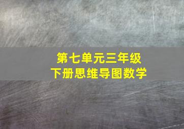 第七单元三年级下册思维导图数学