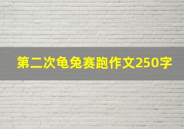 第二次龟兔赛跑作文250字