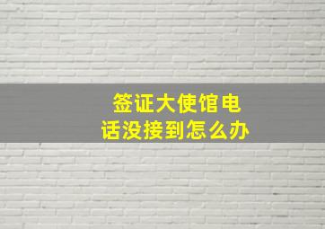 签证大使馆电话没接到怎么办