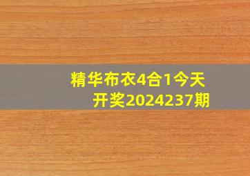 精华布衣4合1今天开奖2024237期