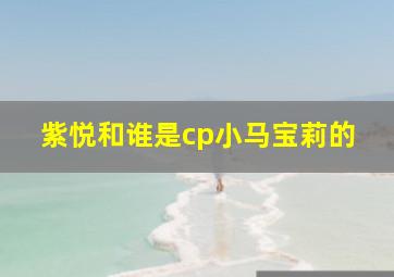 紫悦和谁是cp小马宝莉的