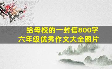 给母校的一封信800字六年级优秀作文大全图片