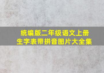 统编版二年级语文上册生字表带拼音图片大全集