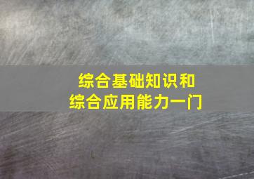 综合基础知识和综合应用能力一门