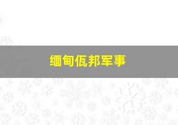 缅甸佤邦军事