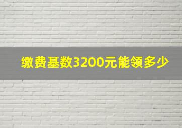 缴费基数3200元能领多少