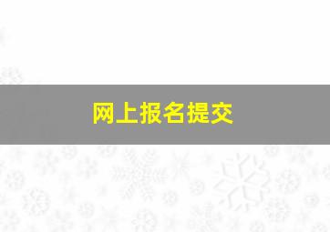 网上报名提交