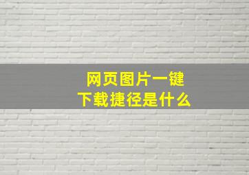 网页图片一键下载捷径是什么