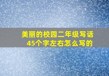 美丽的校园二年级写话45个字左右怎么写的