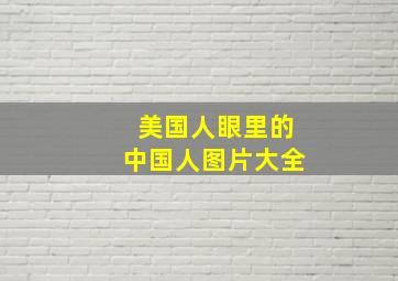 美国人眼里的中国人图片大全