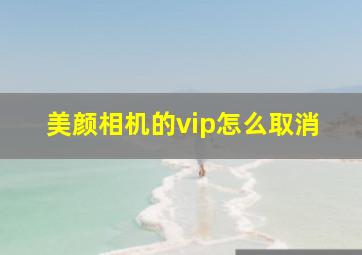 美颜相机的vip怎么取消