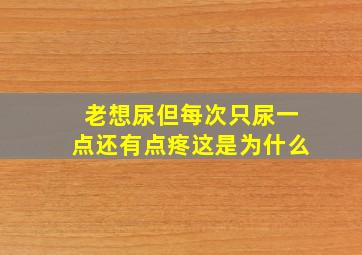 老想尿但每次只尿一点还有点疼这是为什么