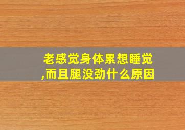 老感觉身体累想睡觉,而且腿没劲什么原因