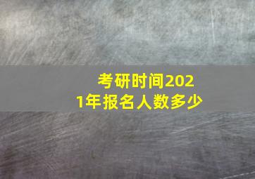 考研时间2021年报名人数多少