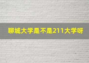 聊城大学是不是211大学呀